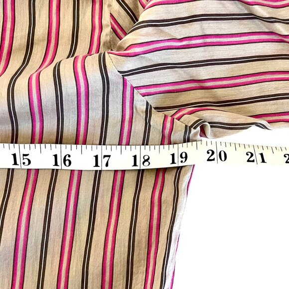 Tommy Bahama Womens Striped Button-Up Shirt Size 8 Cotton & Silk Blend EUC - Picture 11 of 16